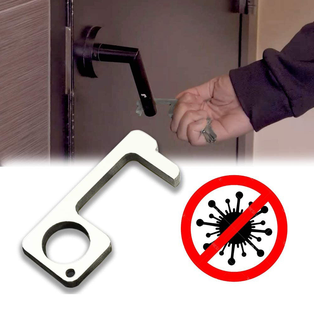 Hand Non-Contact EDC Door Opener Zinc Alloy Portable Hygiene Elevator Handle Key 